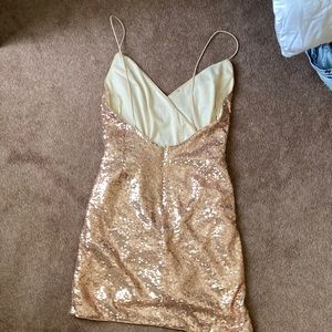 Lush Rose gold sparkly dress